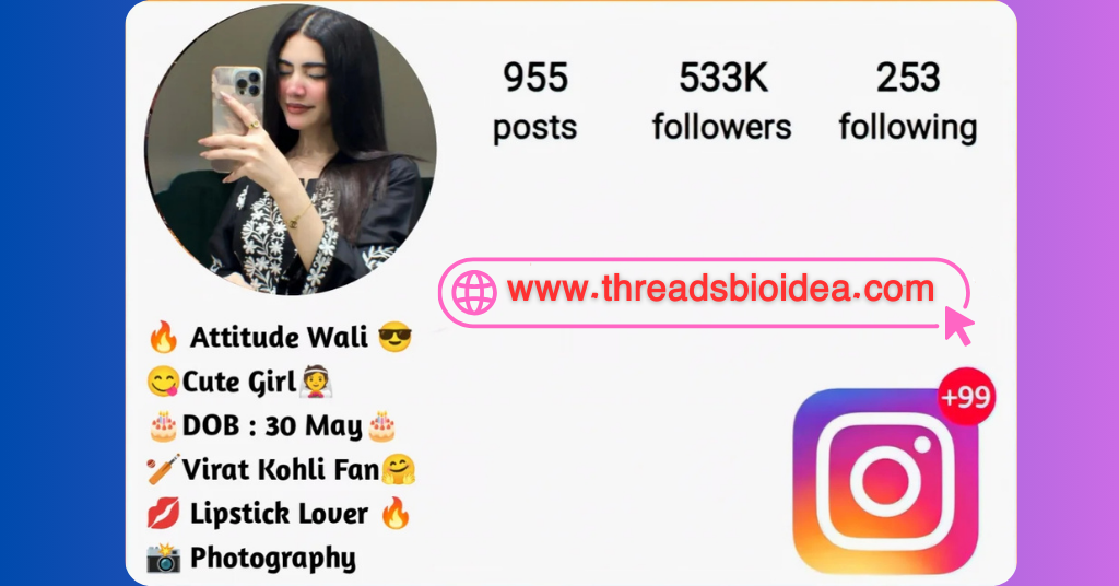 Screenshot of instagram bio ideas for girls โ creative, funny, and aesthetic examples to inspire profile updates.